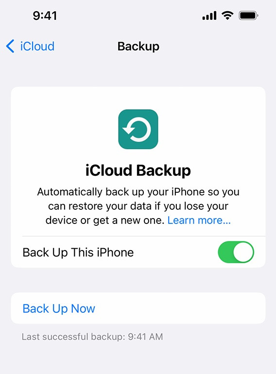 iCloud backup